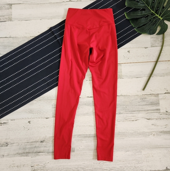 Girlfriend Collective Float Ultralight Leggings High Rise Red Size Small - Picture 3 of 6